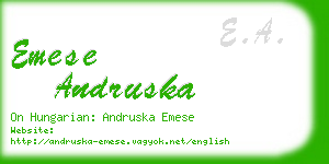emese andruska business card